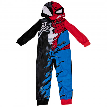 Spider-Man & Venom Takeover Hooded Sleeper Pajamas